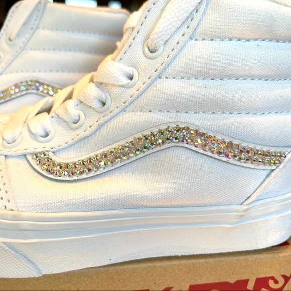 Vans - Custom Bling - Youth,  Ward-Hi size 13 - Picture 3 of 15